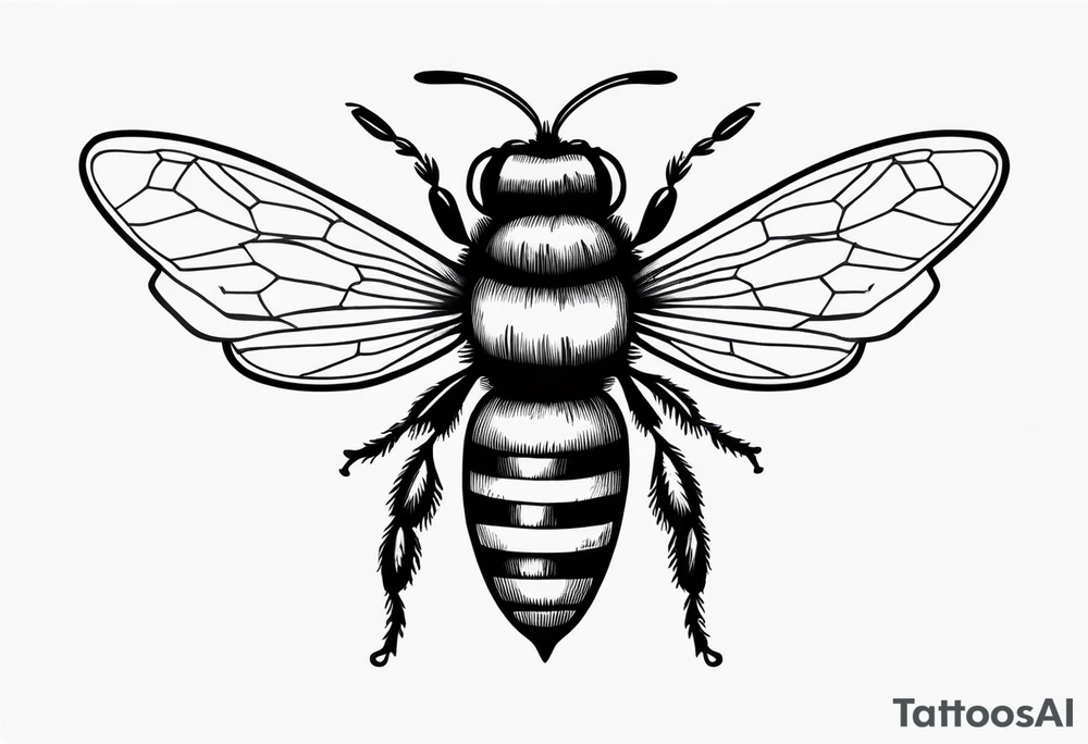 A bee symbolizing facing fears and best friendship tattoo idea