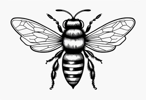 A bee symbolizing facing fears and best friendship tattoo idea