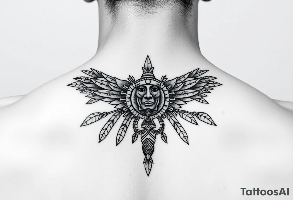 Pre-Columbian art neck tattoo tattoo idea