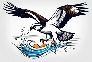 osprey catching fish tattoo idea