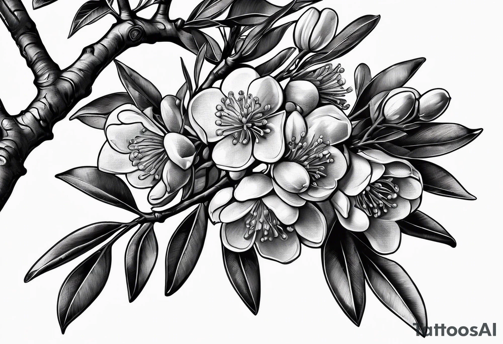 Honey comb in Russian olive tree tattoo idea