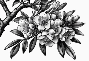Honey comb in Russian olive tree tattoo idea