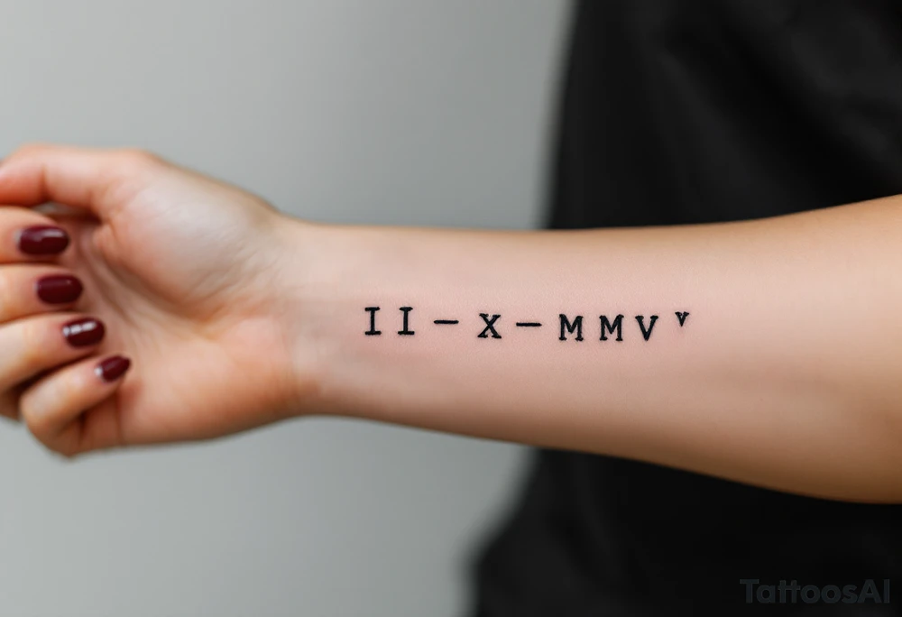 II•X•MMV tattoo idea