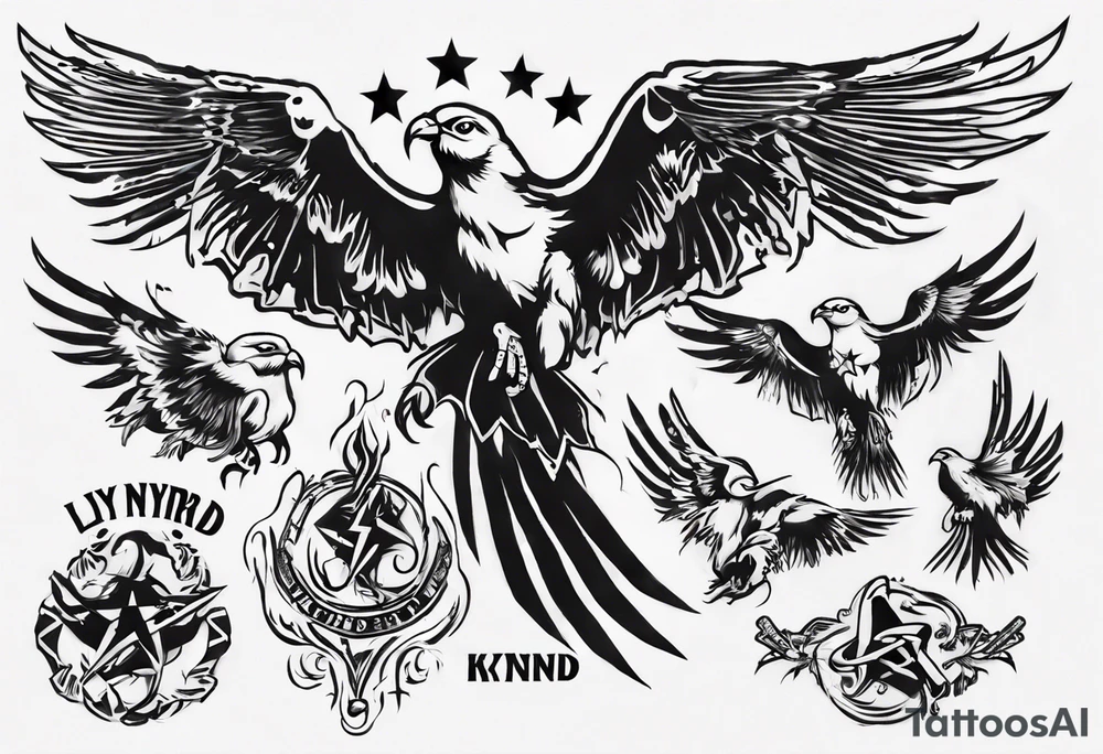 “Free Bird” is a song by the American southern rock band Lynyrd Skynyrd tattoo idea