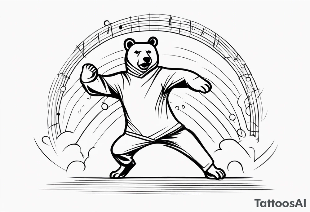 Dancing bear tattoo idea