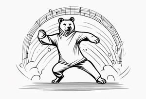 Dancing bear tattoo idea