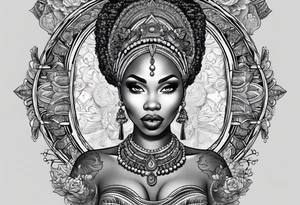 Afro art tattoo idea