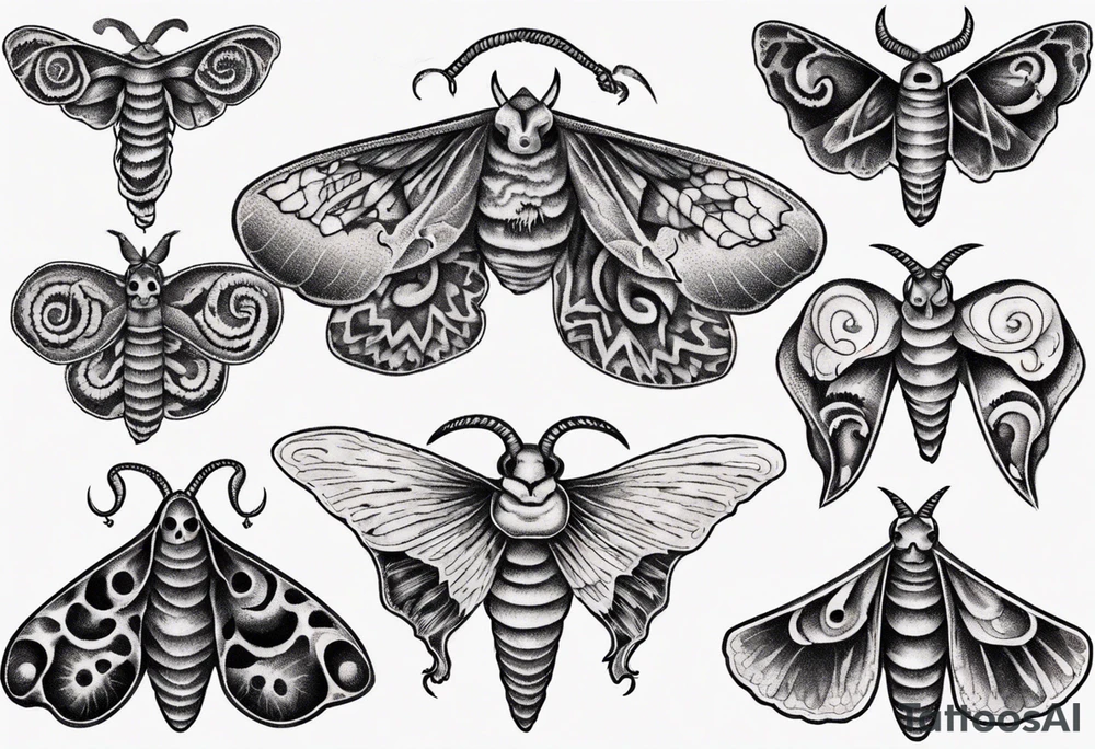 Death moth tattoo idea
