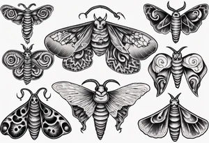 Death moth tattoo idea