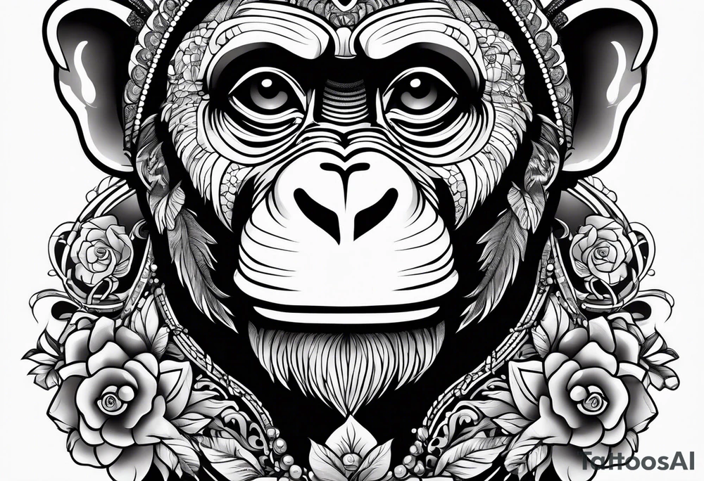 monkey tattoo idea