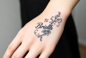 "Briella" in old English style tattoo idea