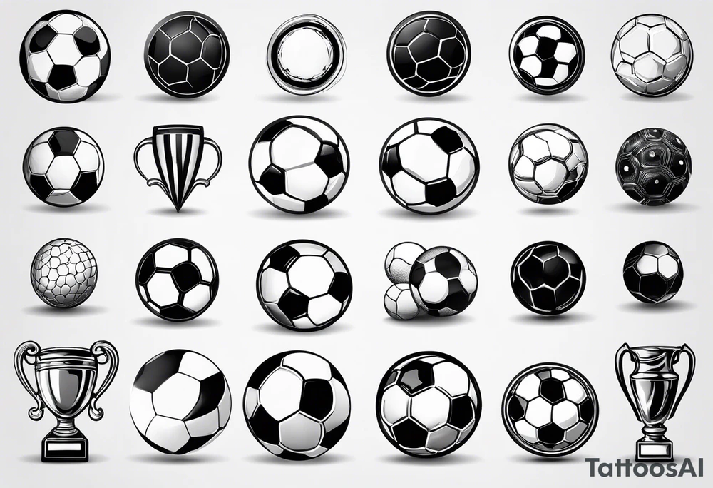 Soccer, Football, Darts, Table Tennis tattoo idea