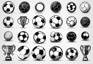 Soccer, Football, Darts, Table Tennis tattoo idea