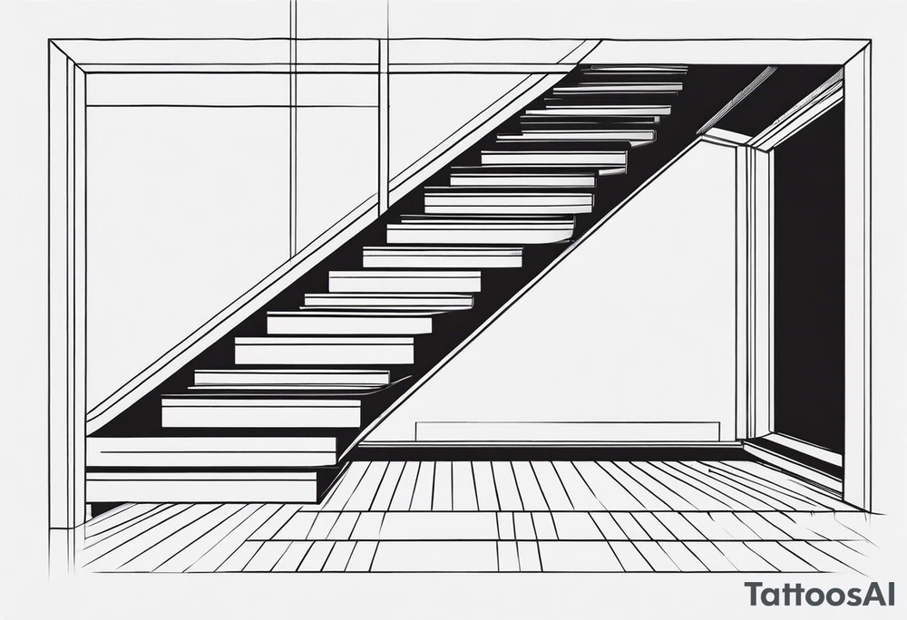 Staircase outline ONLY tattoo idea