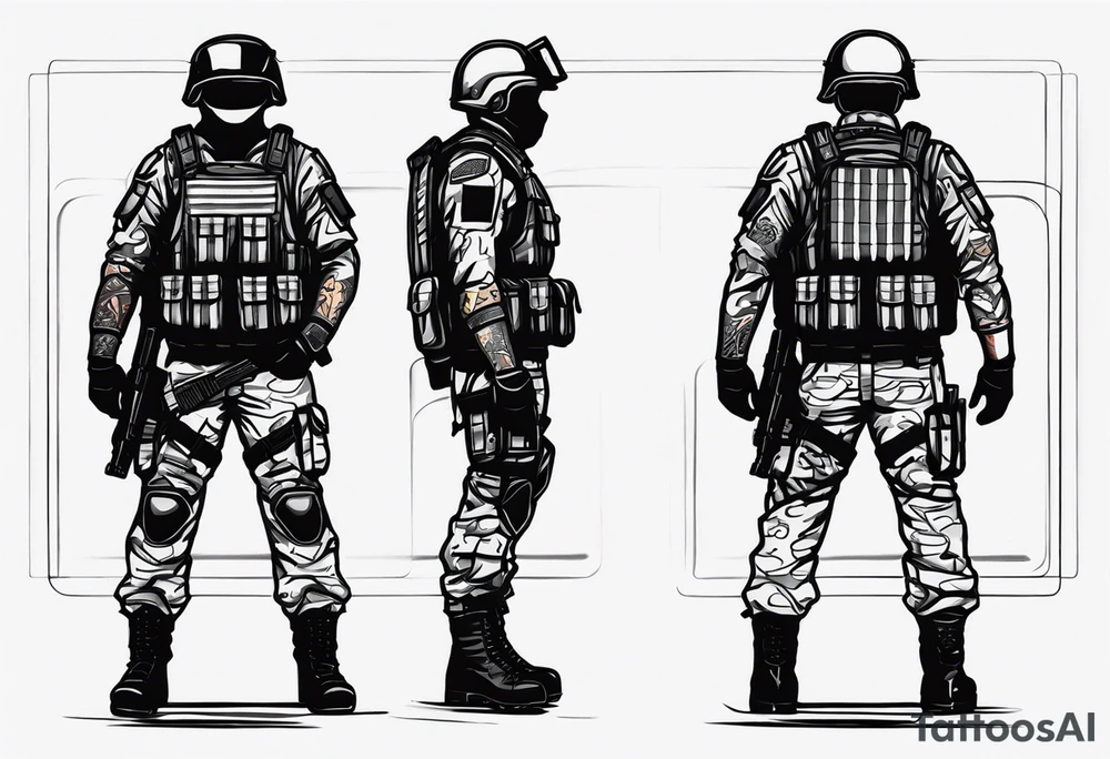 Army police soldier tattoo idea