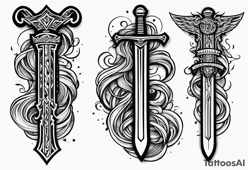 Valhalla chains dark cloud
 sword tattoo idea