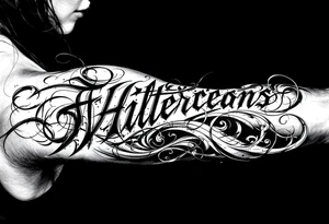 gothic lettering tattoo idea