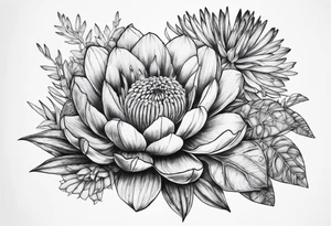 Mexican Desert flora tattoo idea