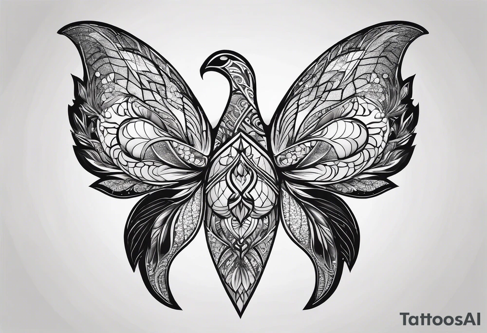 simple Dimond shape, split in two distinct parts that are symmetrical, resembling lungs or breathing tattoo idea
