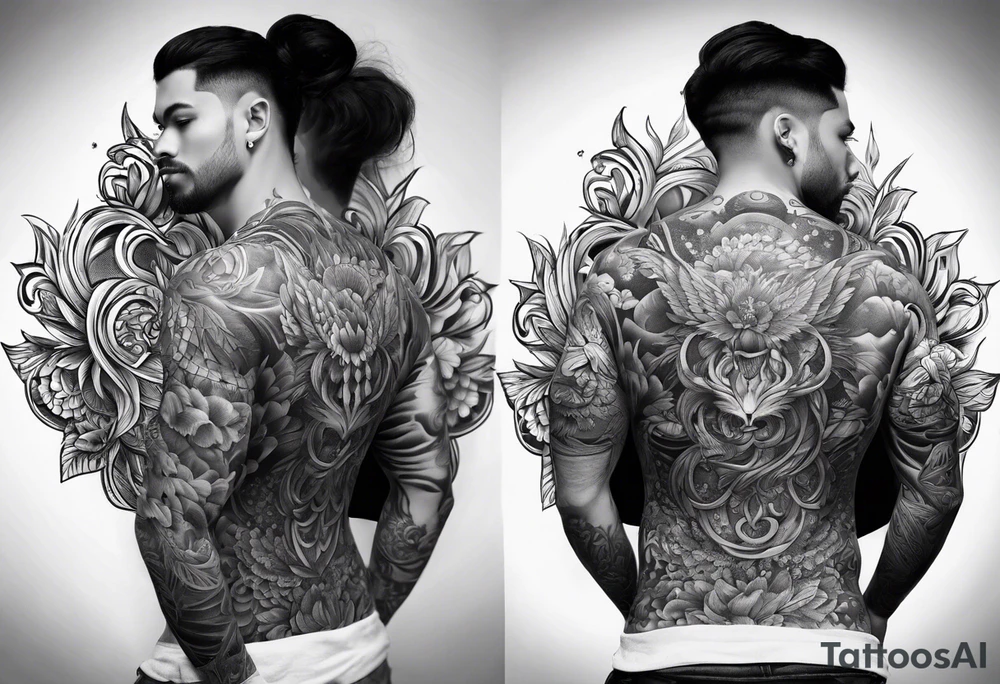 Full body back tattoo tattoo idea