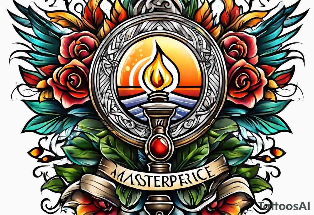 Old school torch tattoo idea