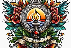 Old school torch tattoo idea