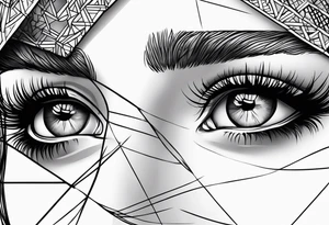 Themis eyes covered with cloth tattoo idea