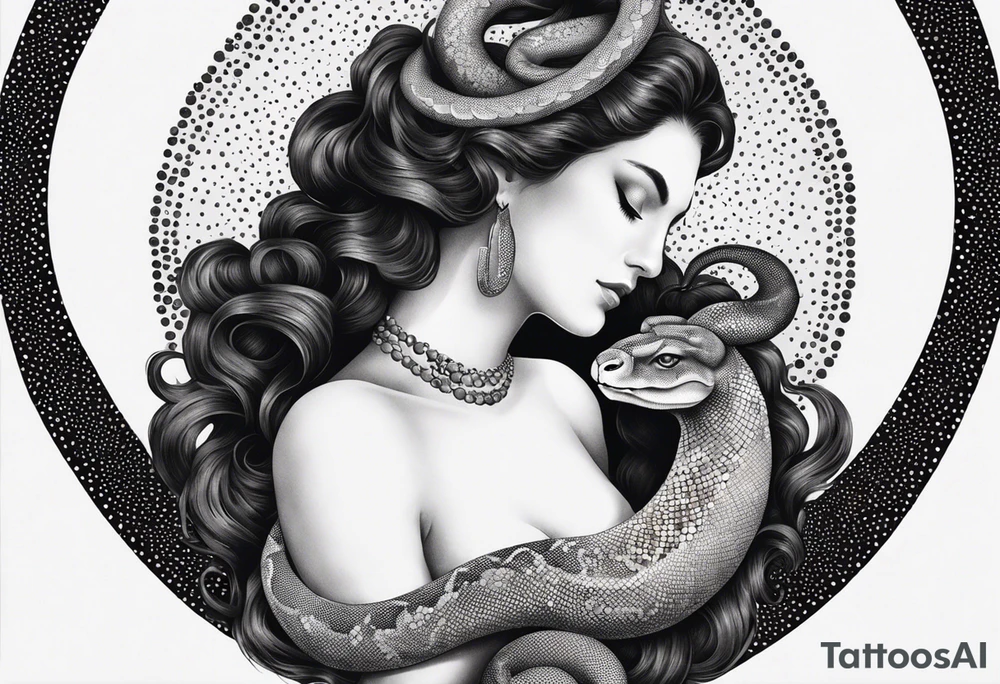 aries with snake tattoo idea