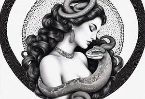 aries with snake tattoo idea