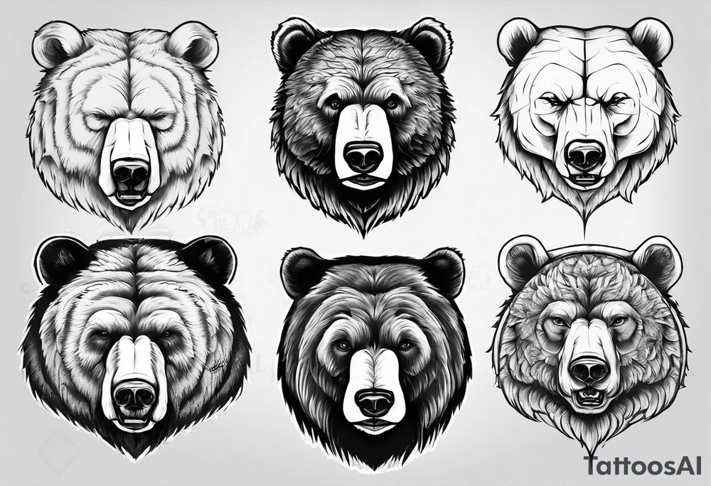 honorable bear tattoo idea