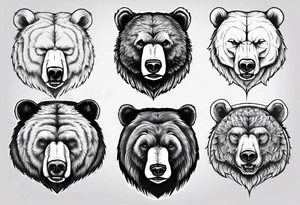 honorable bear tattoo idea
