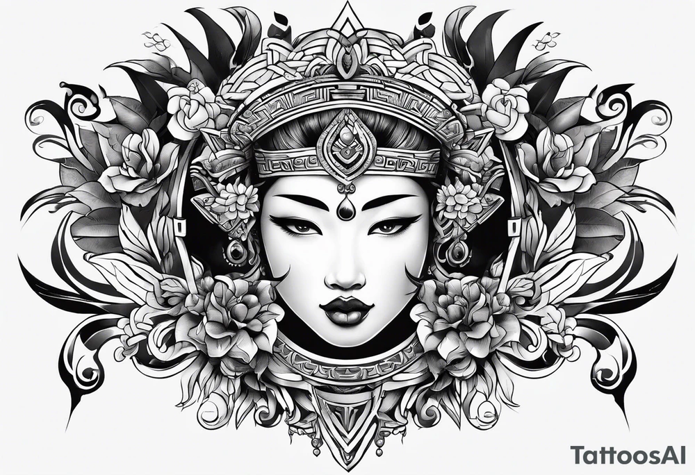 South Korean chest tattoo tattoo idea