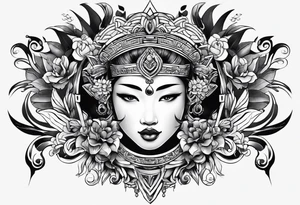 South Korean chest tattoo tattoo idea