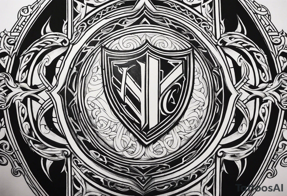 Valhalla shield tattoo idea