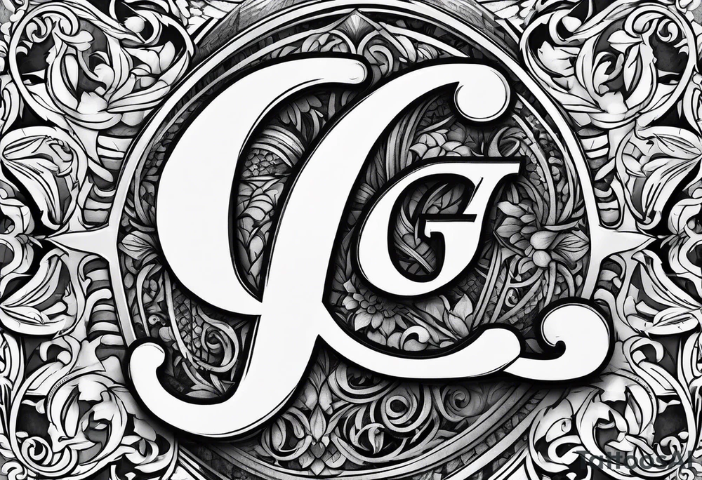 Initial monogram "eg" tattoo idea