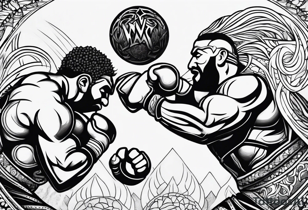 Wrestling and brain and scorpio tattoo idea