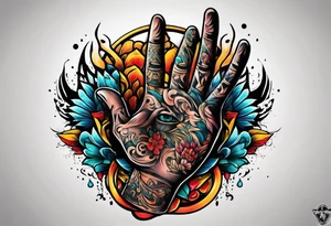 hands gang signs tattoo idea
