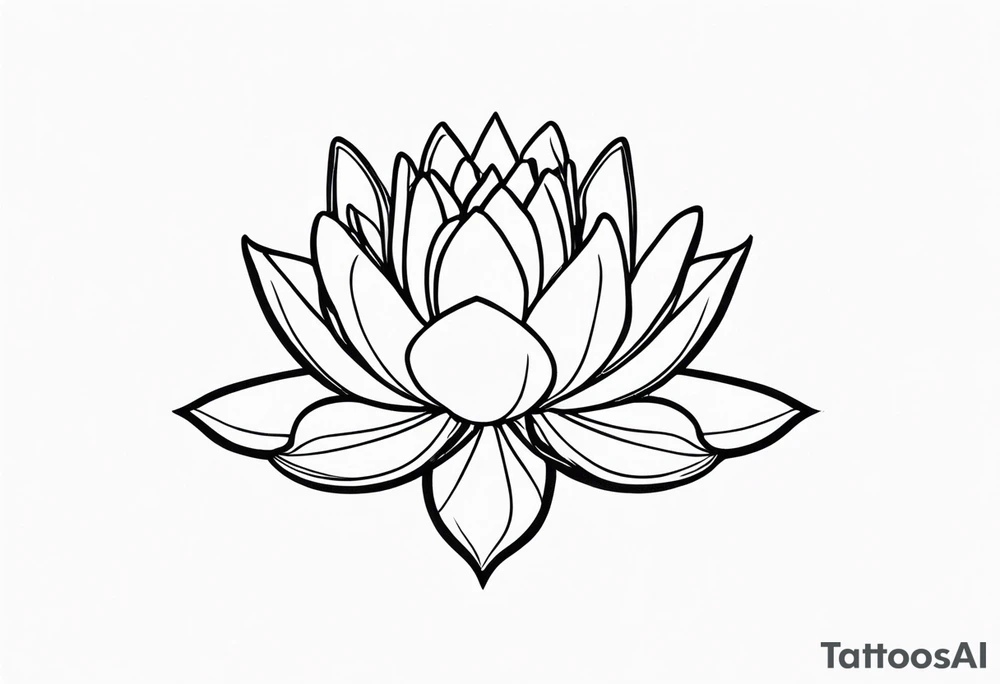 water lilly outline tattoo idea