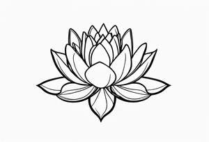 water lilly outline tattoo idea