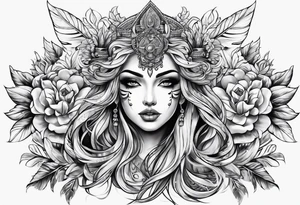 full back tattoo sketch tattoo idea