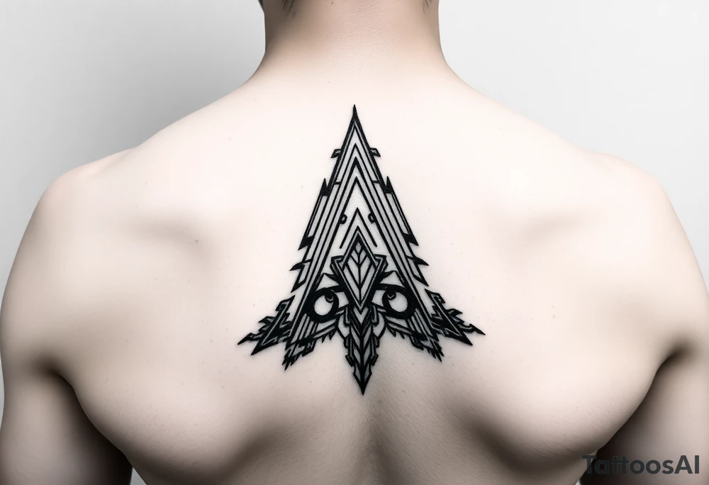 negative space tattoo inspired by the tulum tattoo idea
