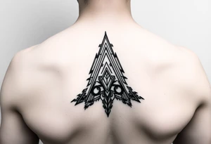 negative space tattoo inspired by the tulum tattoo idea