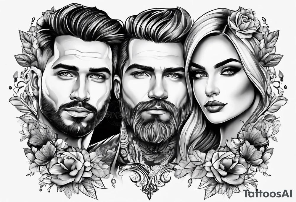 husband and wife tattoo with fingerprints tattoo idea