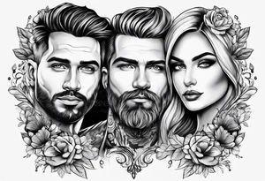 husband and wife tattoo with fingerprints tattoo idea