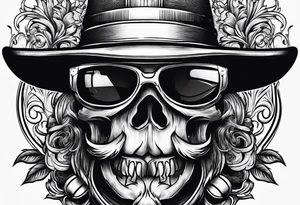 brewery bald man tattoo idea
