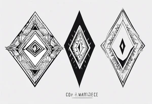 minimalist arrow with diamond shaped arrowhead tattoo idea