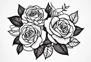 tiny roses tattoo idea