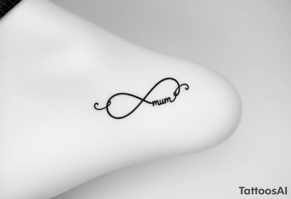infinity symbol with mum in it tattoo idea