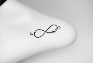 infinity symbol with mum in it tattoo idea