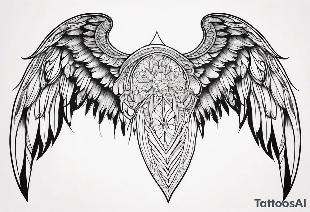 Angel wings tattoo idea